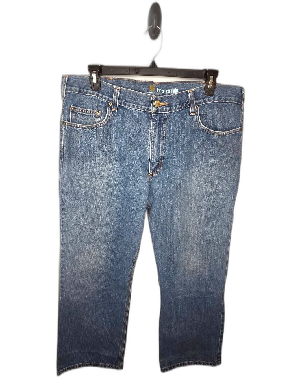 Carhartt Men's Medium Blue Straight-Leg Jeans